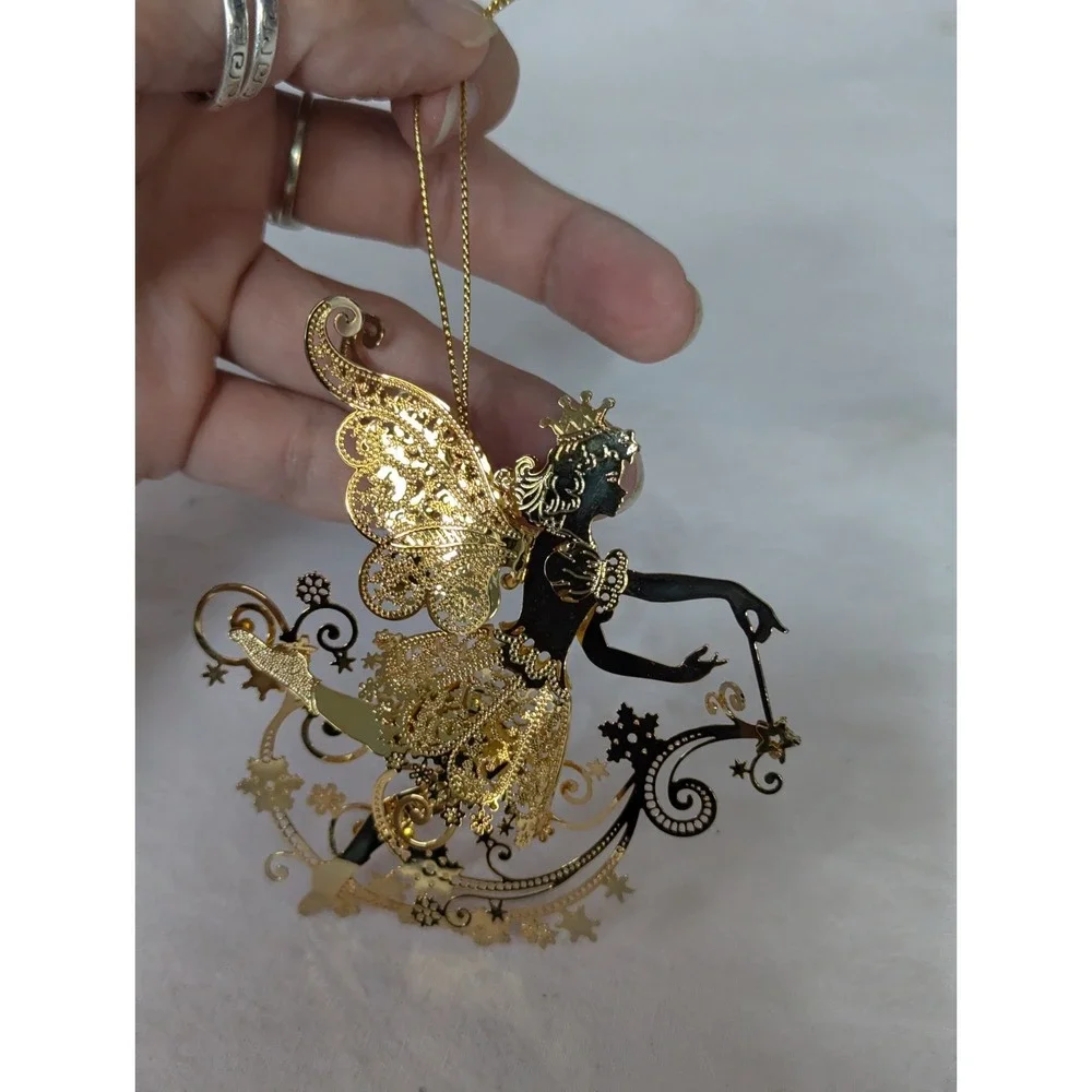 Danbury‎ Mint Magical flying fairy Pixie Dust  GOLD 3.5